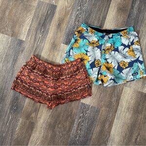 Patagonia Classic & Barely Baggies Shorts Size M Floral Geometric Set of 2